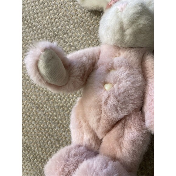 Boyds Bear Lady Payton Plush Bunny Rabbit Jointed 12” Pink White Rose Heart - Picture 4 of 10